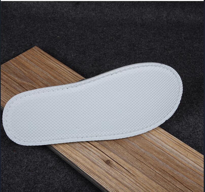 Waffle Pattern Disposable Hotel Home Spa Hospital Slippers 4