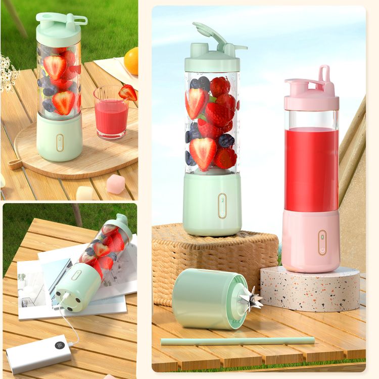Mini Blender Cup with Travel Lid and USB Rechargeable 4