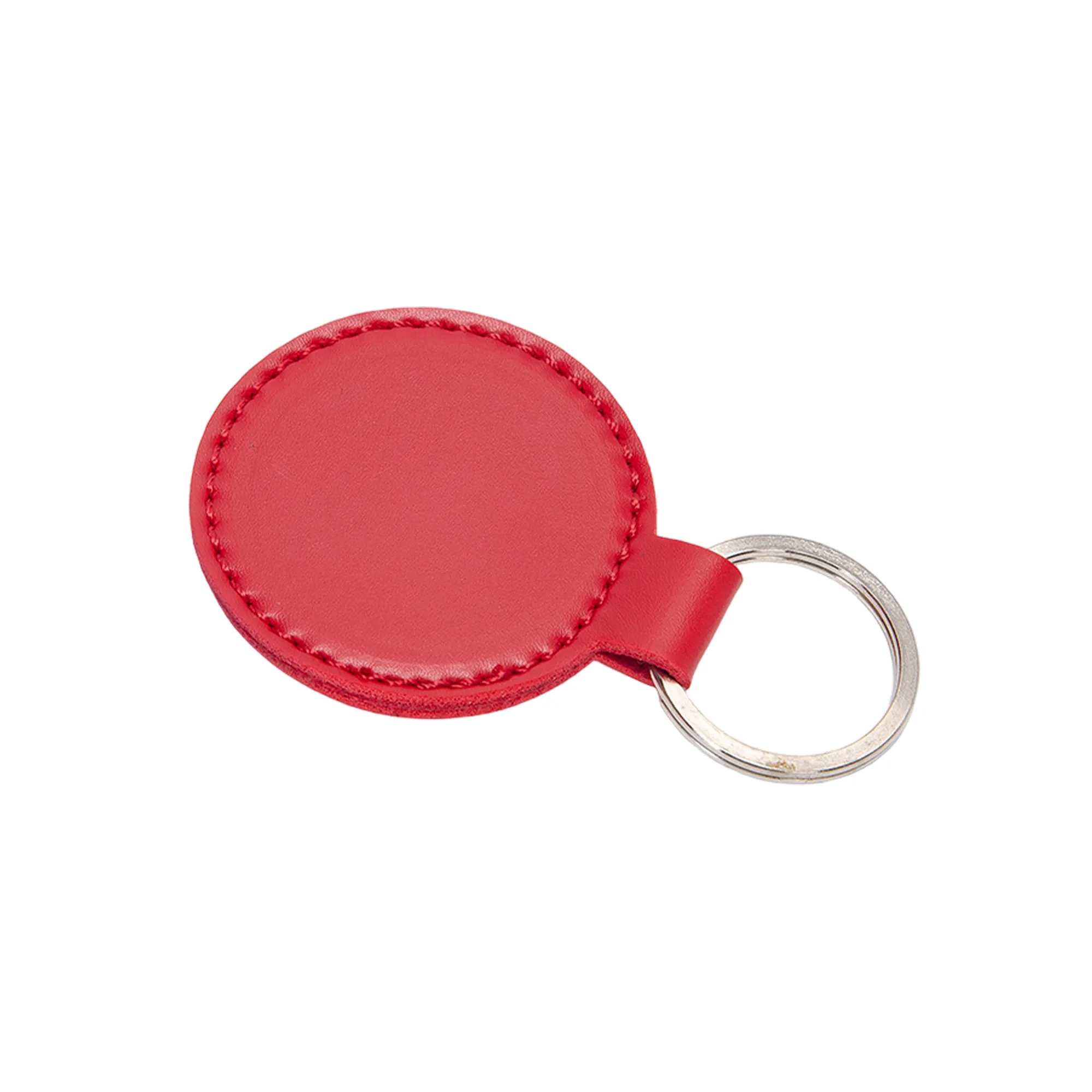 PU Leather Round Keychain with Dual Screw Fastening 6