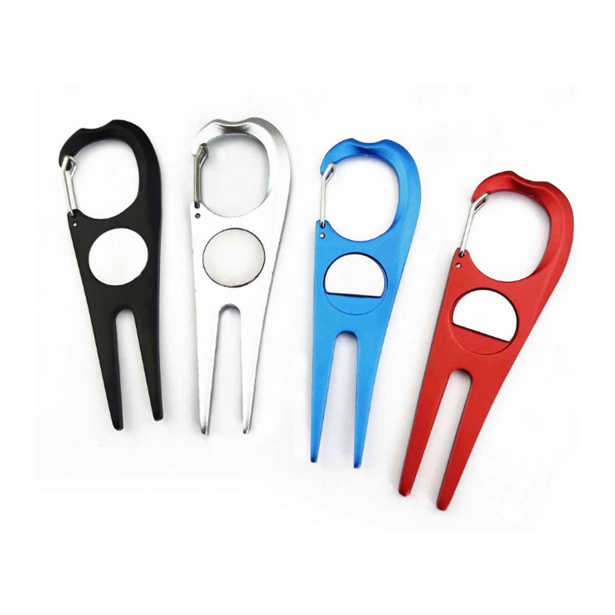 Golf Divot Tool with Bottle Opener and Carabiner Clip 4