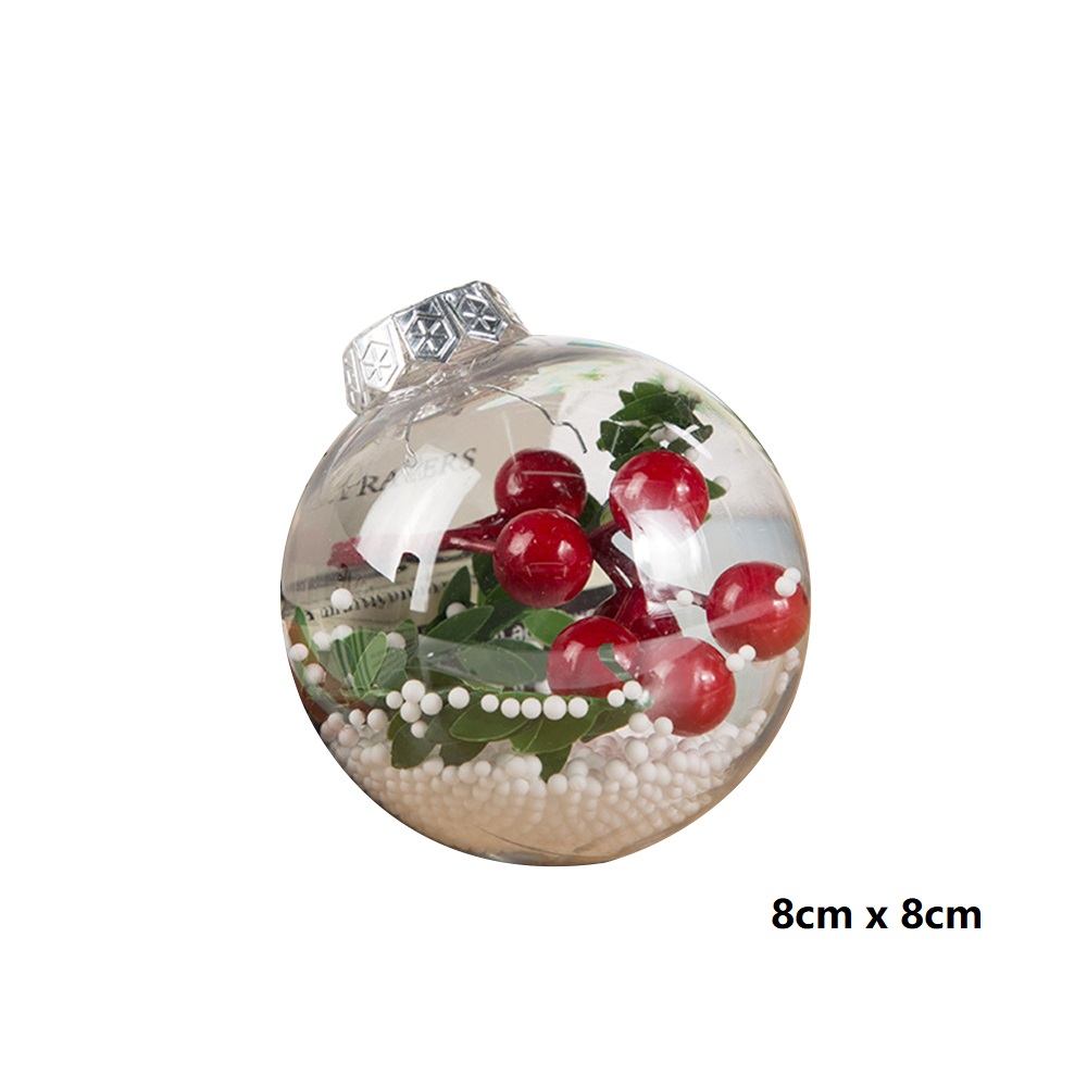 Christmas Tree 8cm Transparent Decorative Balls 6