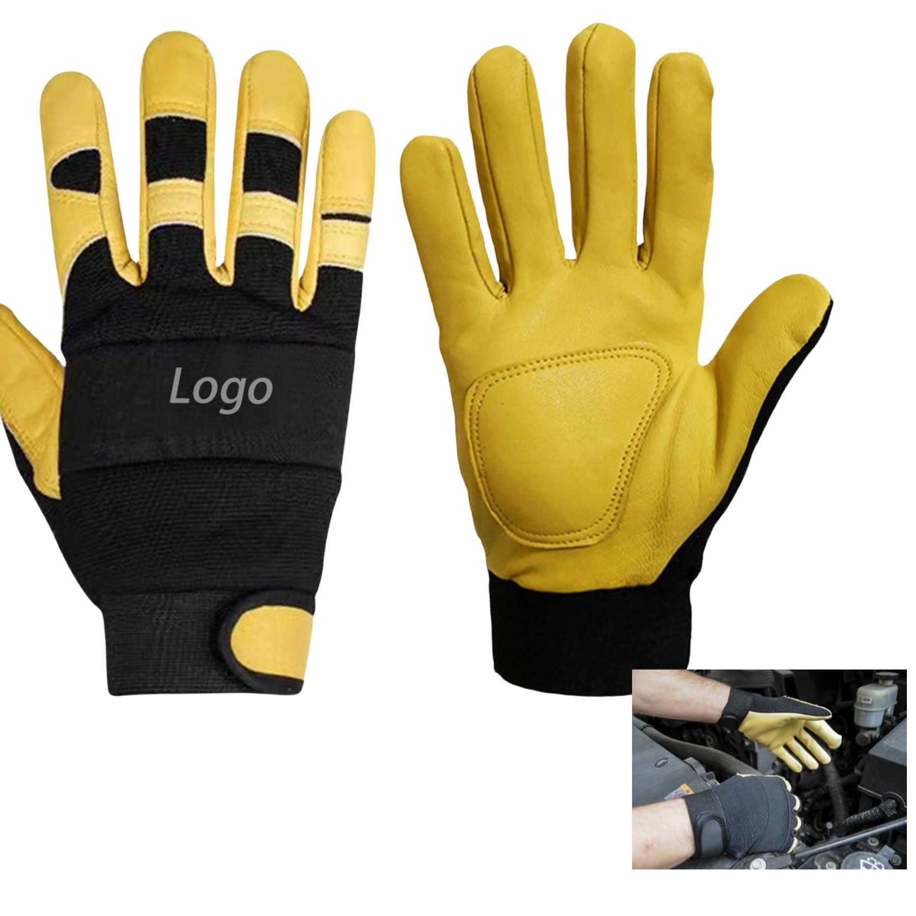 Premium Cowhide Mechanic Gloves 2