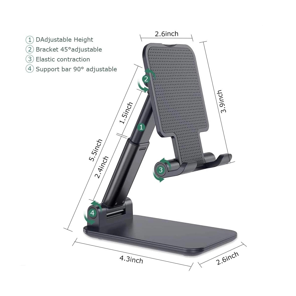 Adjustable Cell Phone Stand For Desk 4
