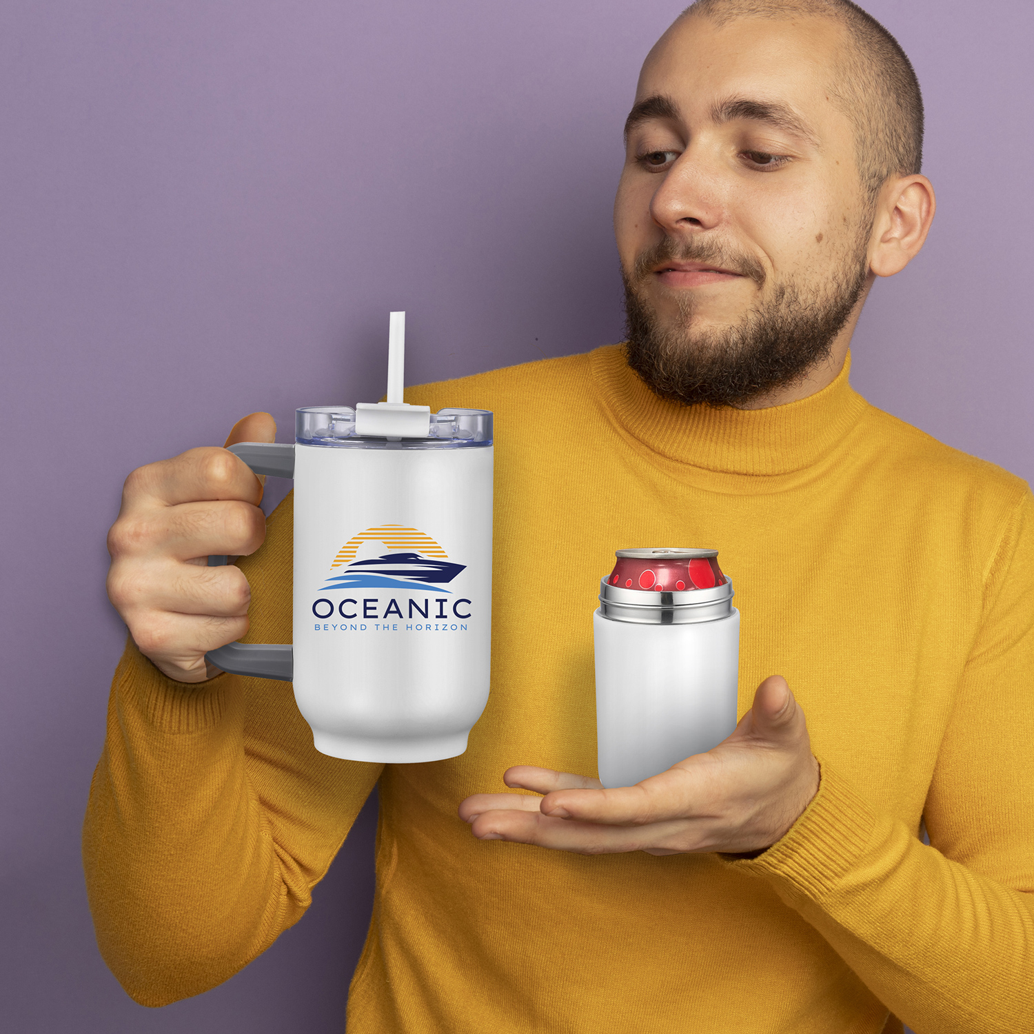 Bernard Two-in-One 21 oz Stainless Steel Travel Mug and Beverage Holder 6