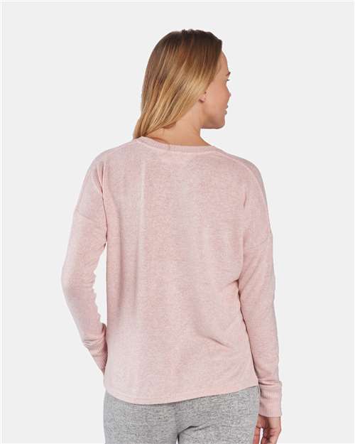 Women's Cuddle Fleece Boxy Crewneck Pullover - L06 3