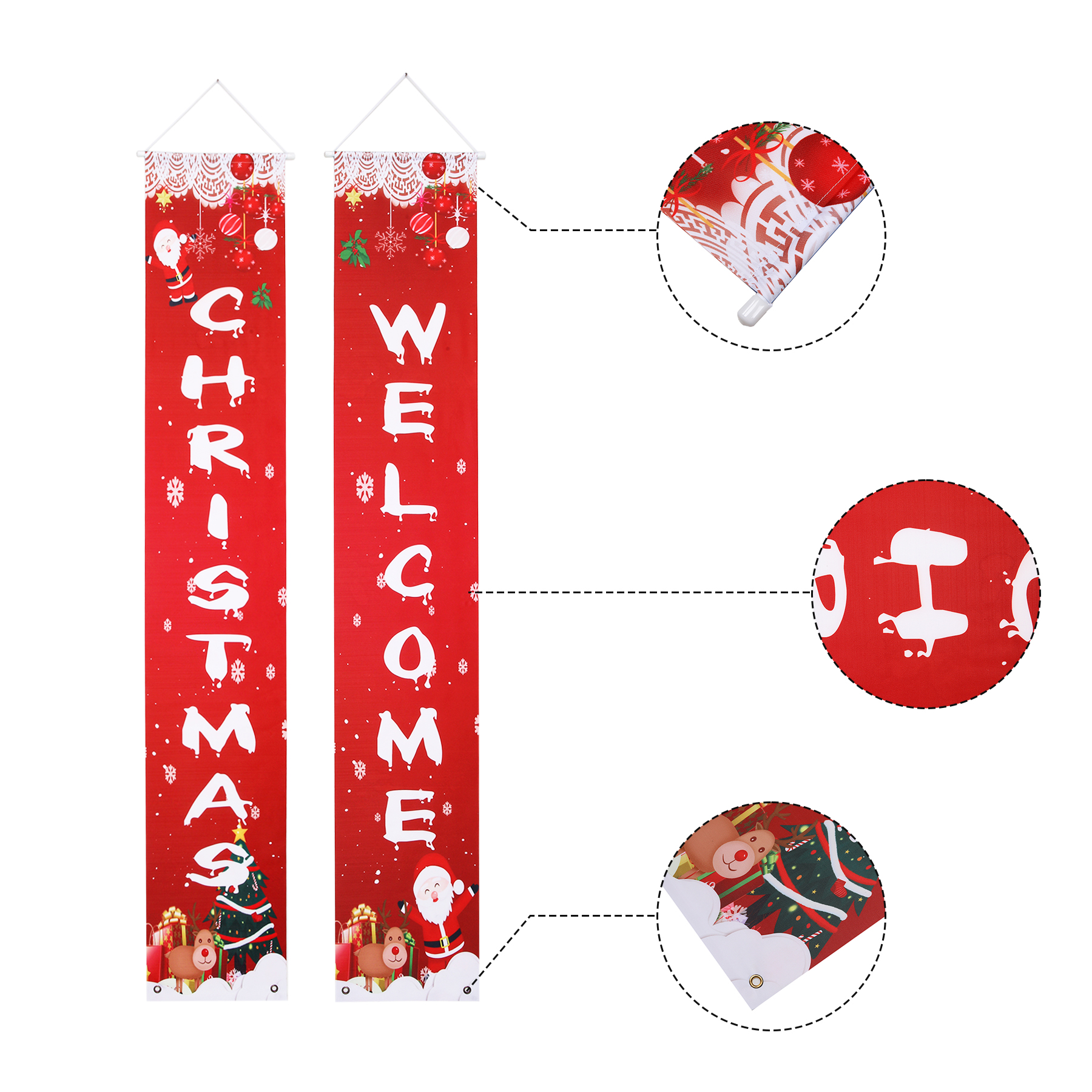 Custom Oxford Couplets Welcome Porch Banner Set 8