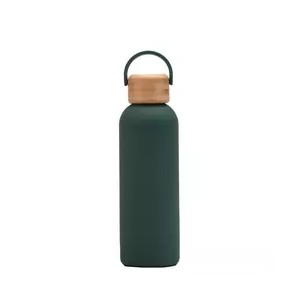 17 Oz Bamboo Lid Water Bottle With Handle, custom water bottle with logo imprint 6