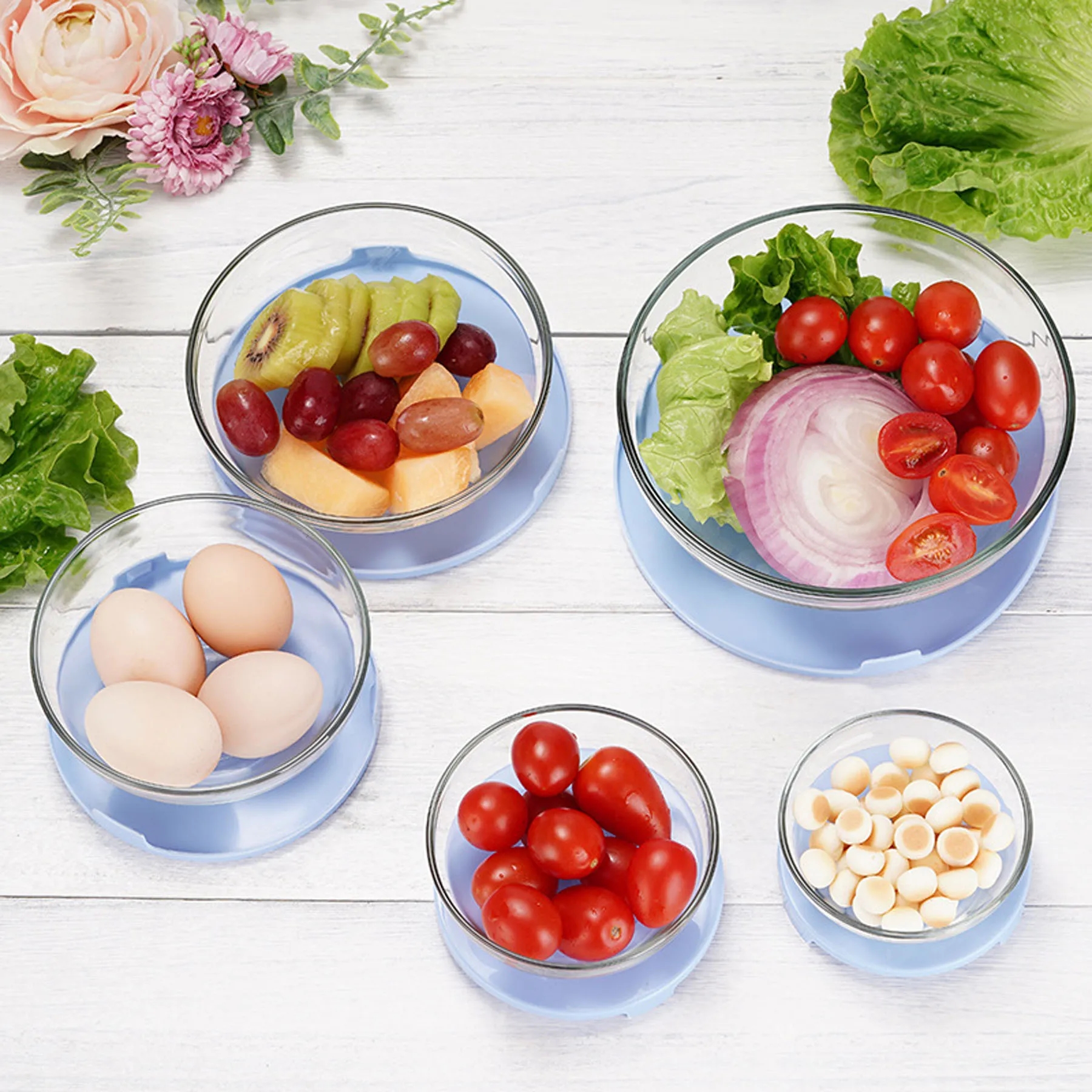5 Pcs Set Of Fresh-Keeping Bowls 6