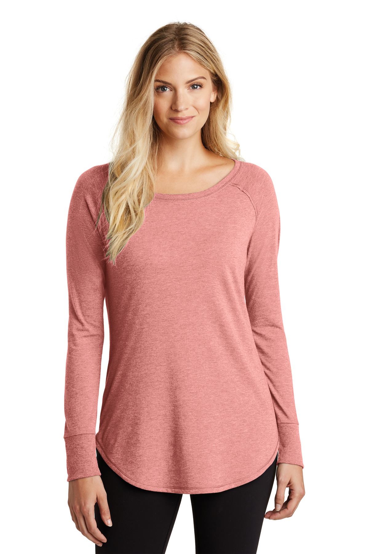 District Women's Perfect Tri Long Sleeve Tunic Tee. DT132L 31