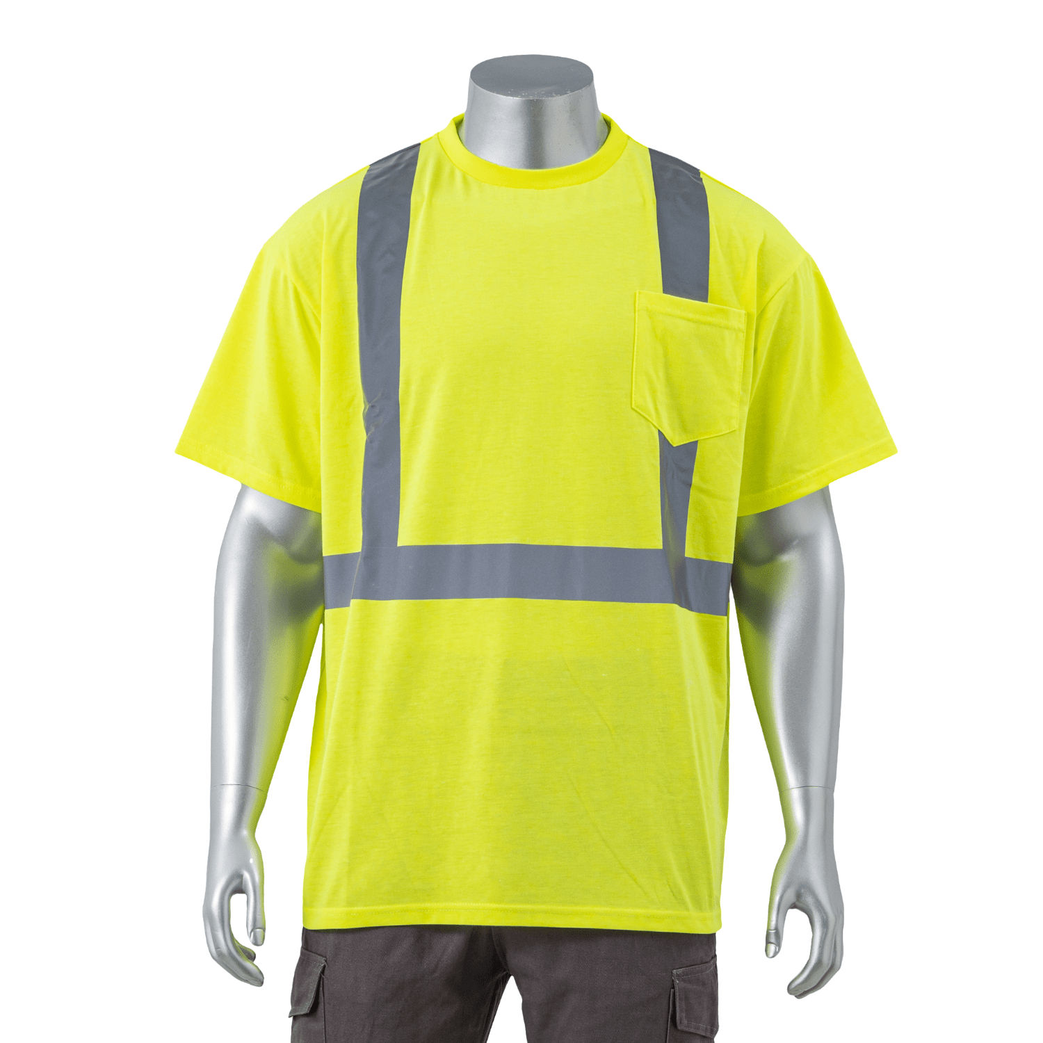 Class 2 Poly-Cotton Reflective Tape Safety T-Shirt with Pocket 3
