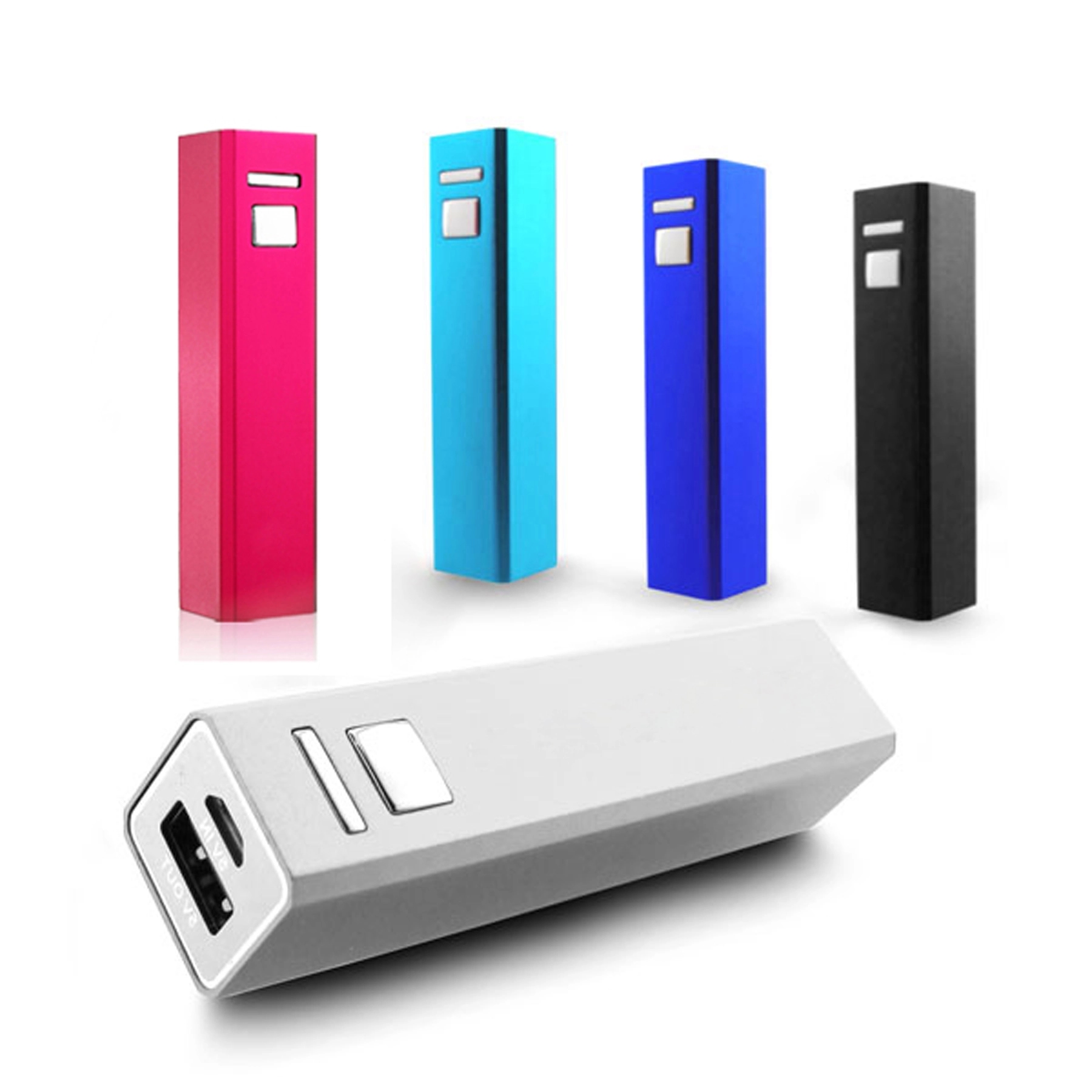2200mAh Classic Metal Square Tube Power Bank 5
