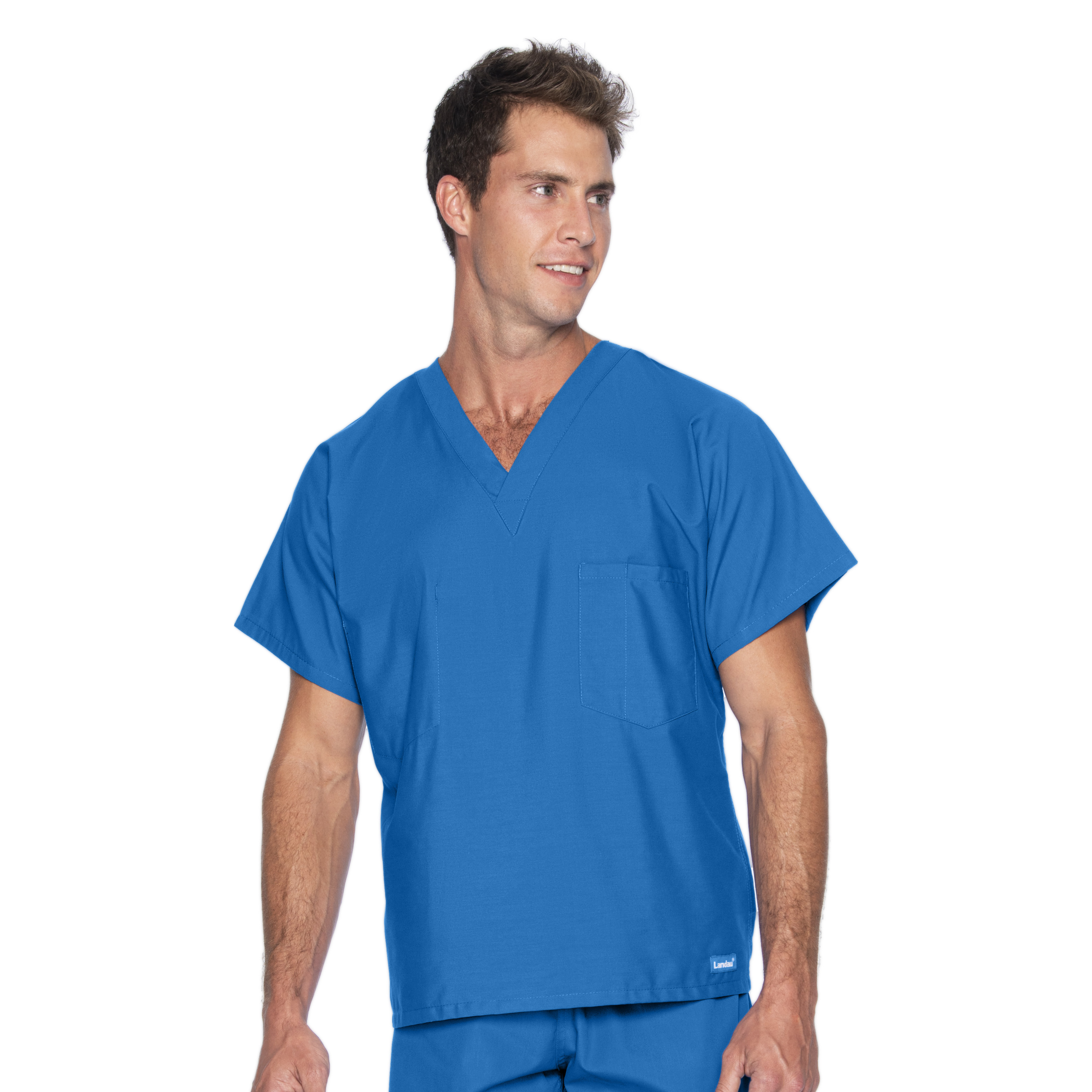 Landau - Essentials - Unisex One-Pocket Reversible V-Neck Top 24