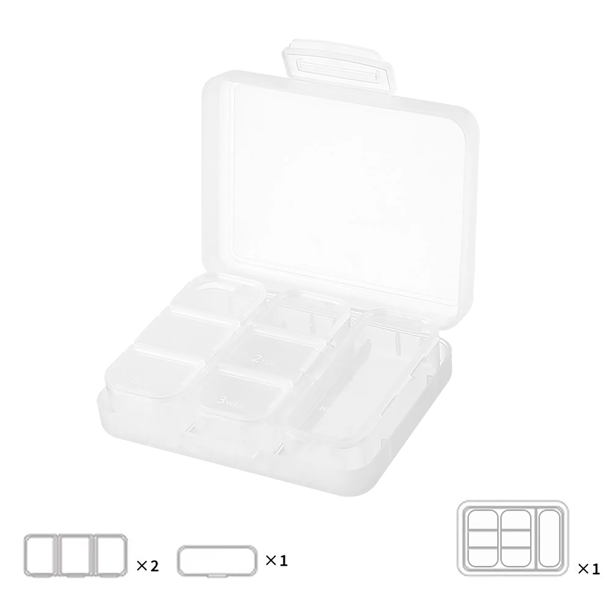 Fashionable Transparent Pill Box 9
