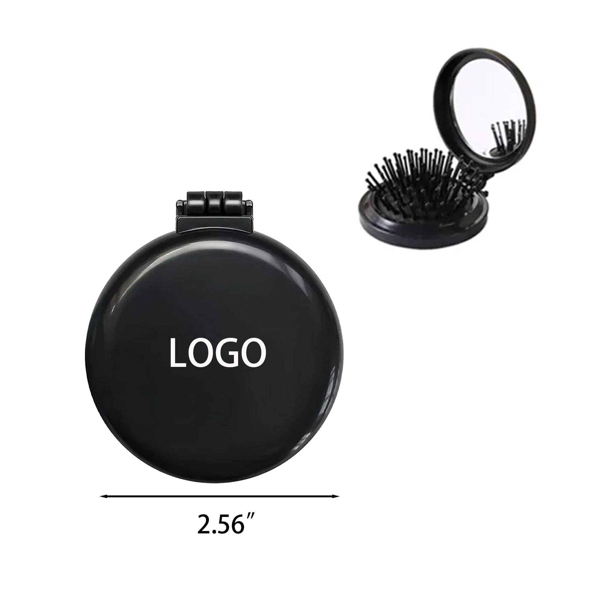 Round  Folding Mirror Air Cushion Comb Portable 10