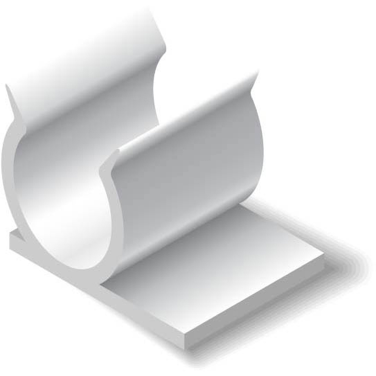 Adhesive White Plastic Pen Clips