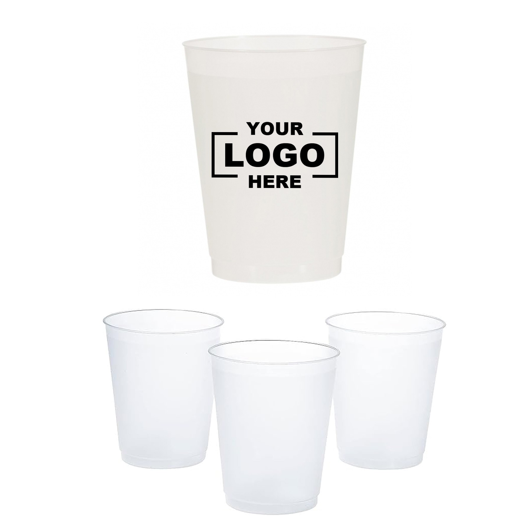 16 oz Custom Frosted Plastic Cups