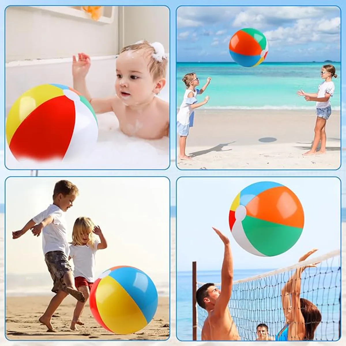 Holiday Swimming Pool Party Colored Inflatable Beach Ball 4