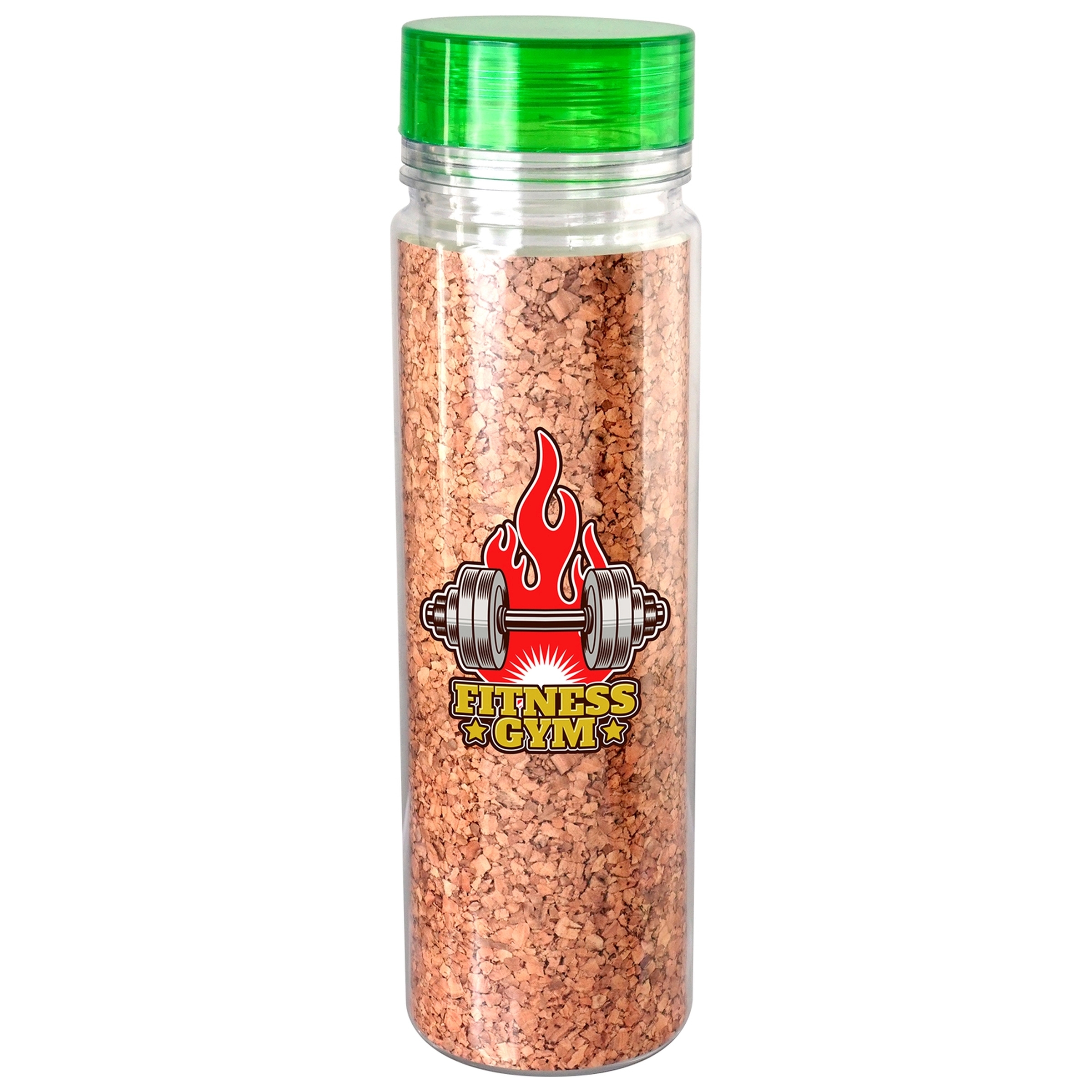 Clear View 18 oz. Full Color Cork Bottle, custom water bottle with logo imprint 10