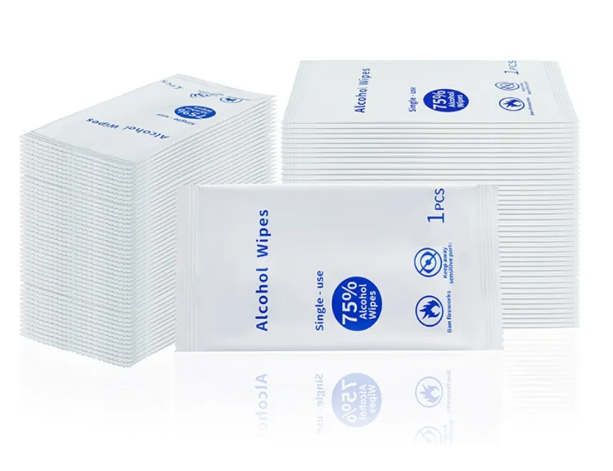Individually Wrapped 75% Alcohol Hand Sanitizing Wipes 1
