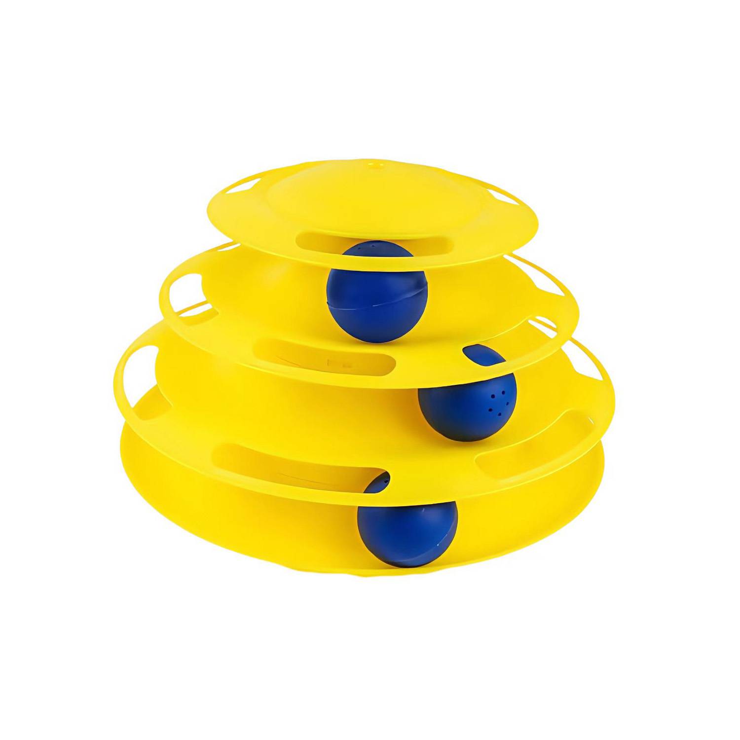 3 Layer Interactive Cat Tower Toy with Rolling Balls 3