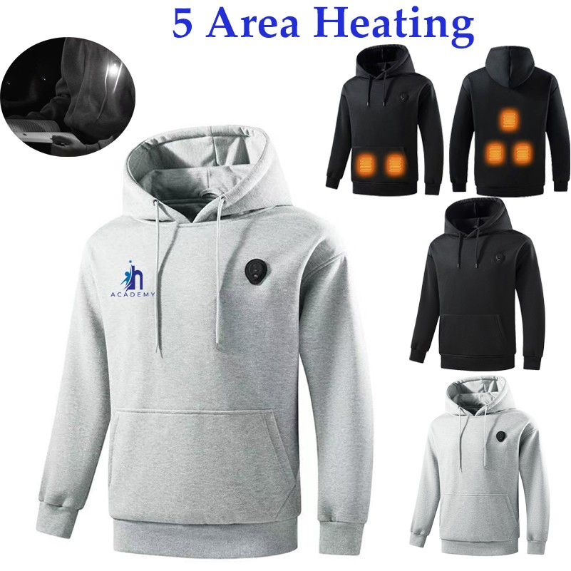 Unisex Heated Hoodie for Men Women Heated Sweatshirt Warm USB Electric 3