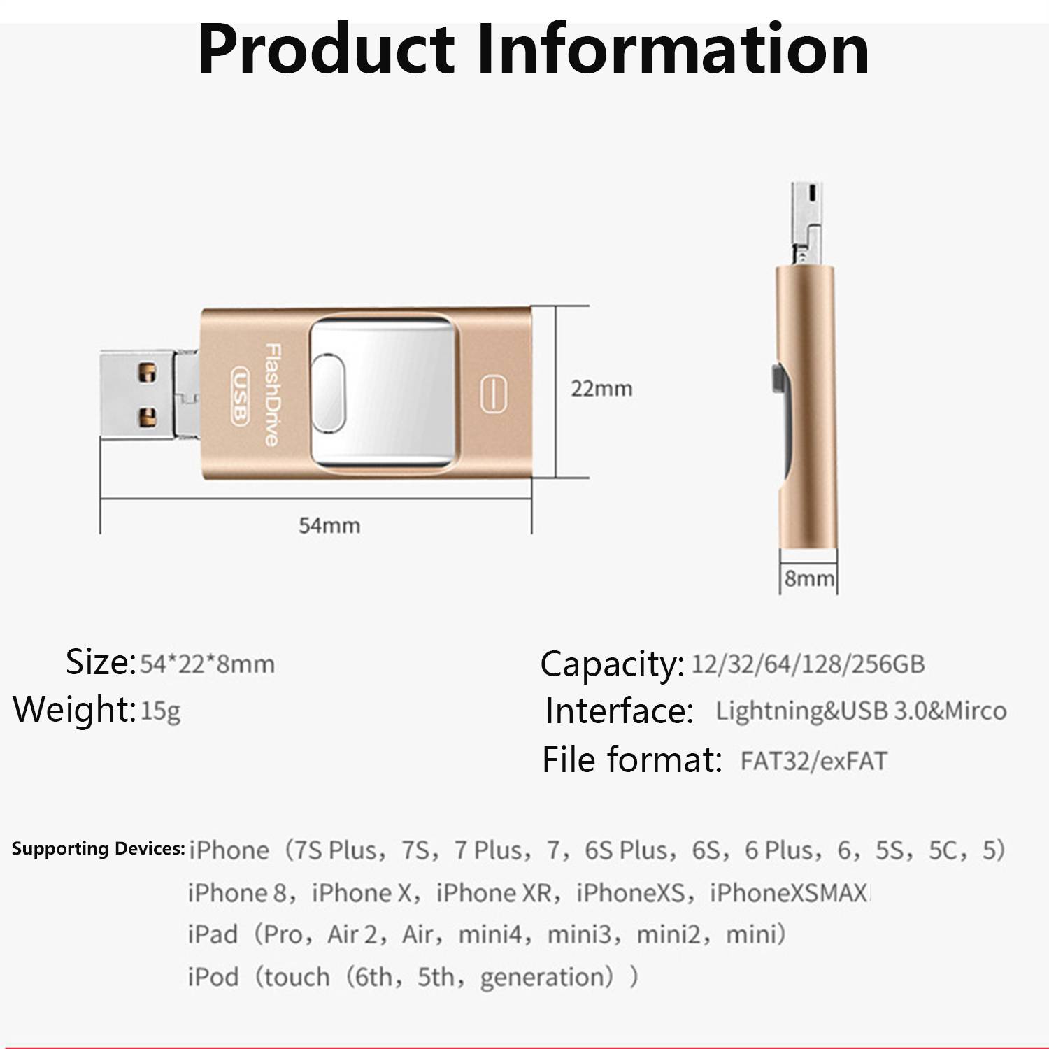 USB 3-in-1 64G Flash Drive 3