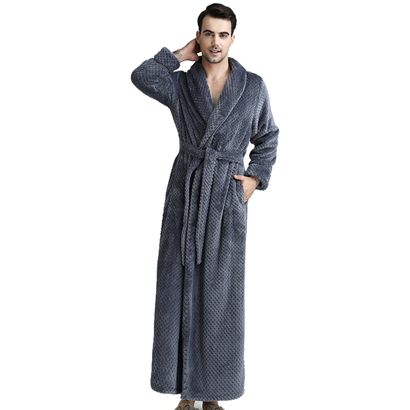 High Quality Breathable Women Men Fannel Warm Plush Robes 5