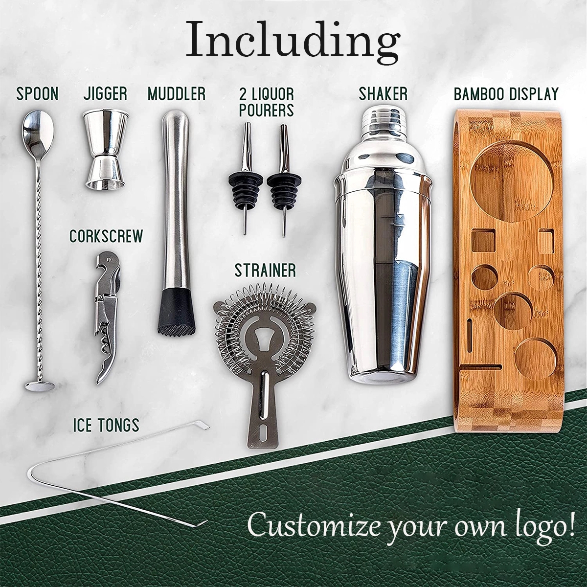 10-Piece Bartender Kit With Stand 2