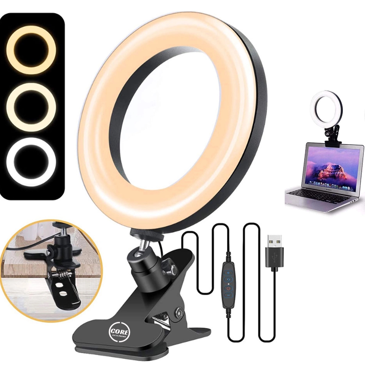 360 Degree Rotation 6" Makeup Ring Light 3