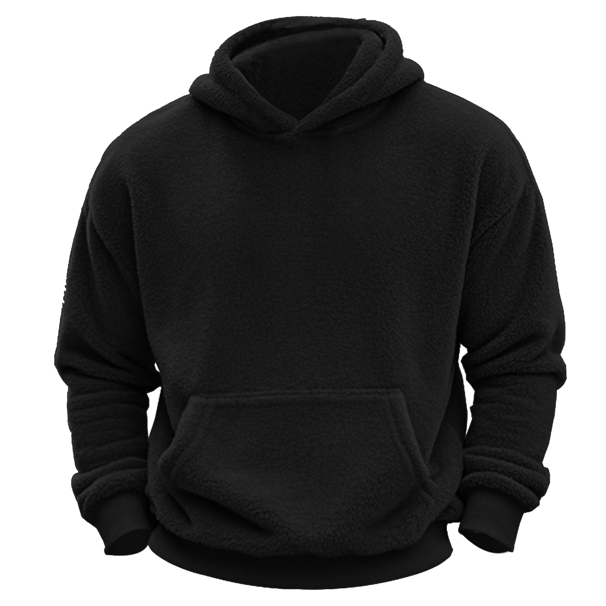 Lamb Wool Lined Winter Pullover, custom hoodie or sweatshirt with logo imprint 4