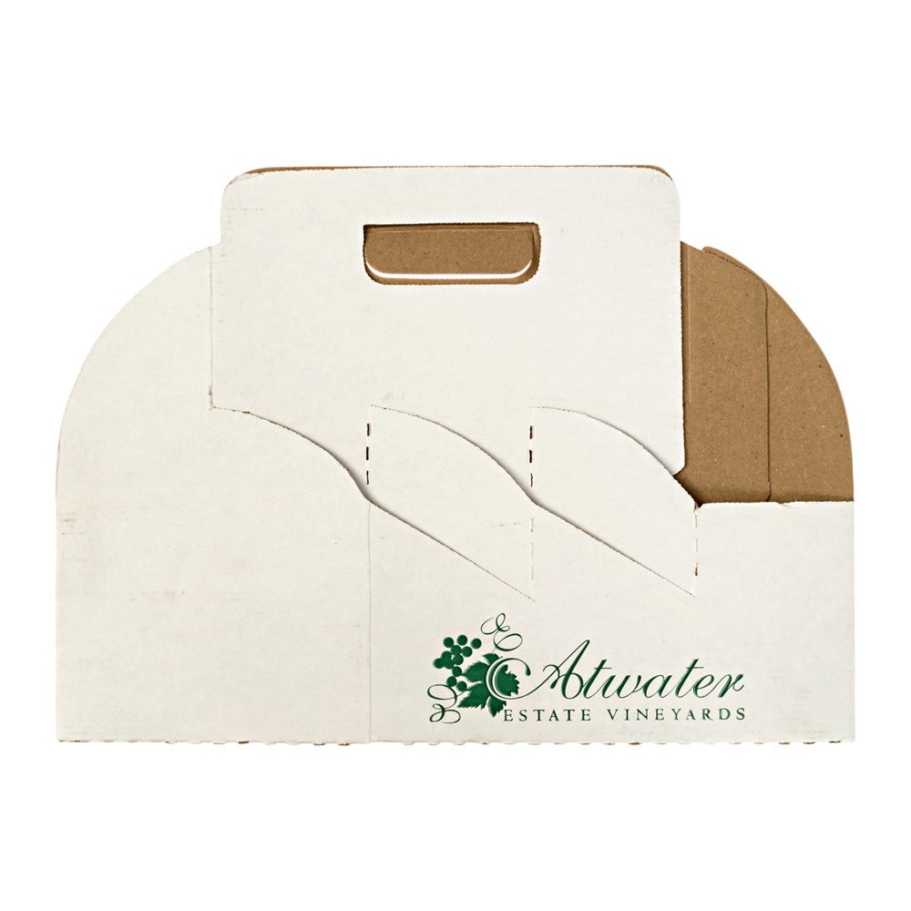 Slant-Cut 6-Bottle Cardboard Tote 1