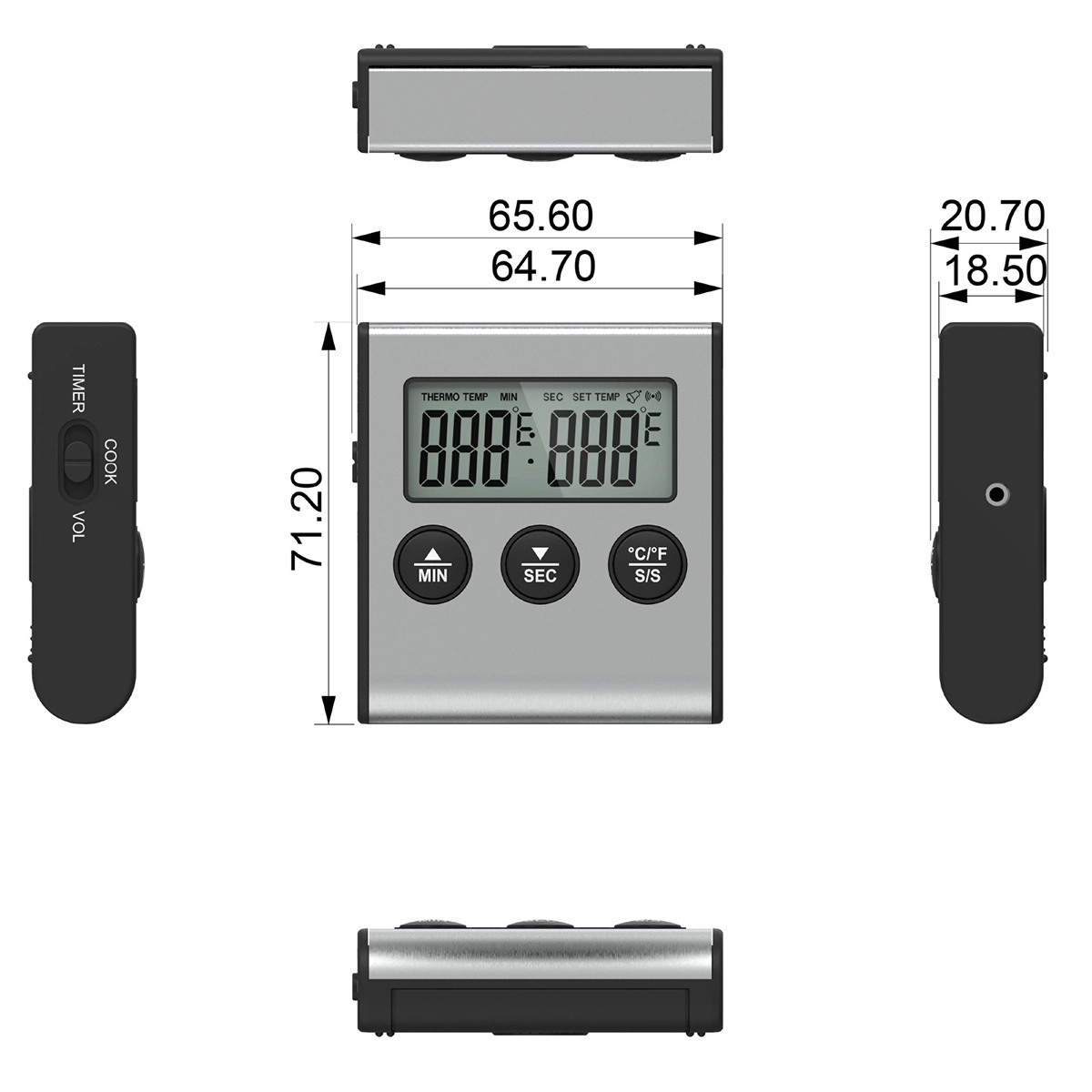Kitchen Lcd Digital Food Thermometer 7