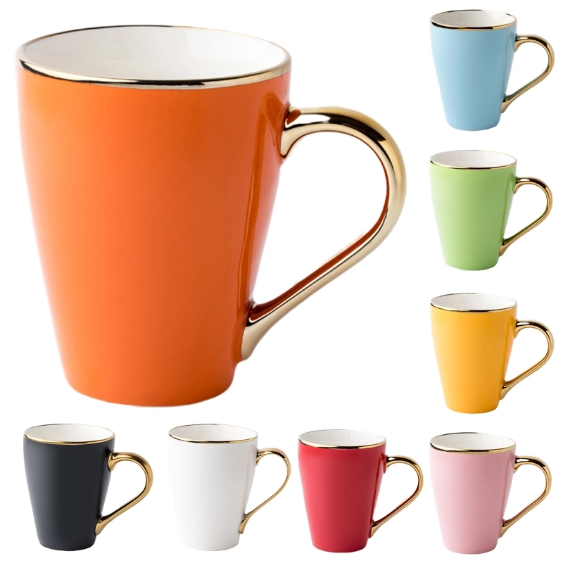 12 oz. Advertising Golden Handle Ceramic Mugs for Coffee Tea 15