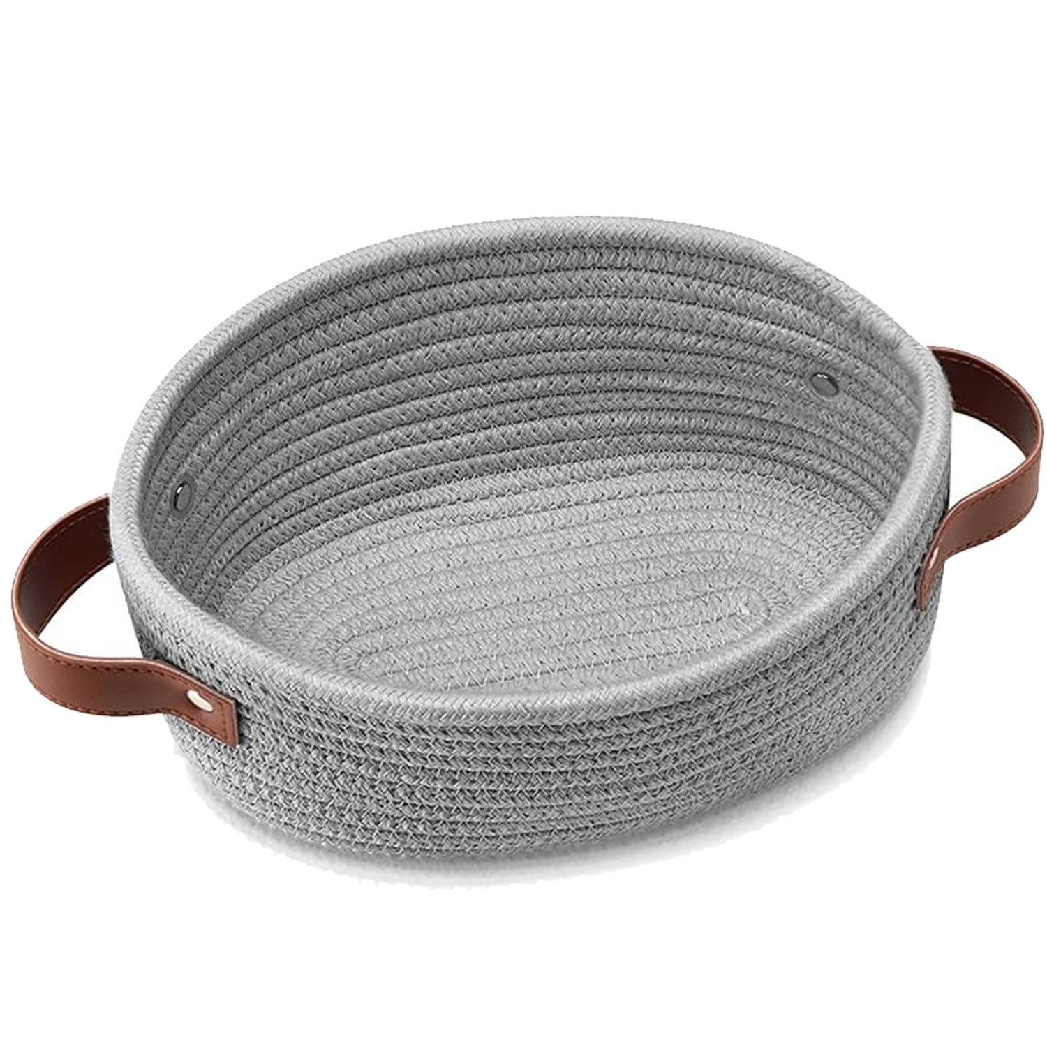 Large Capacity Durable Foldable Cotton Rope Storage Basket 8