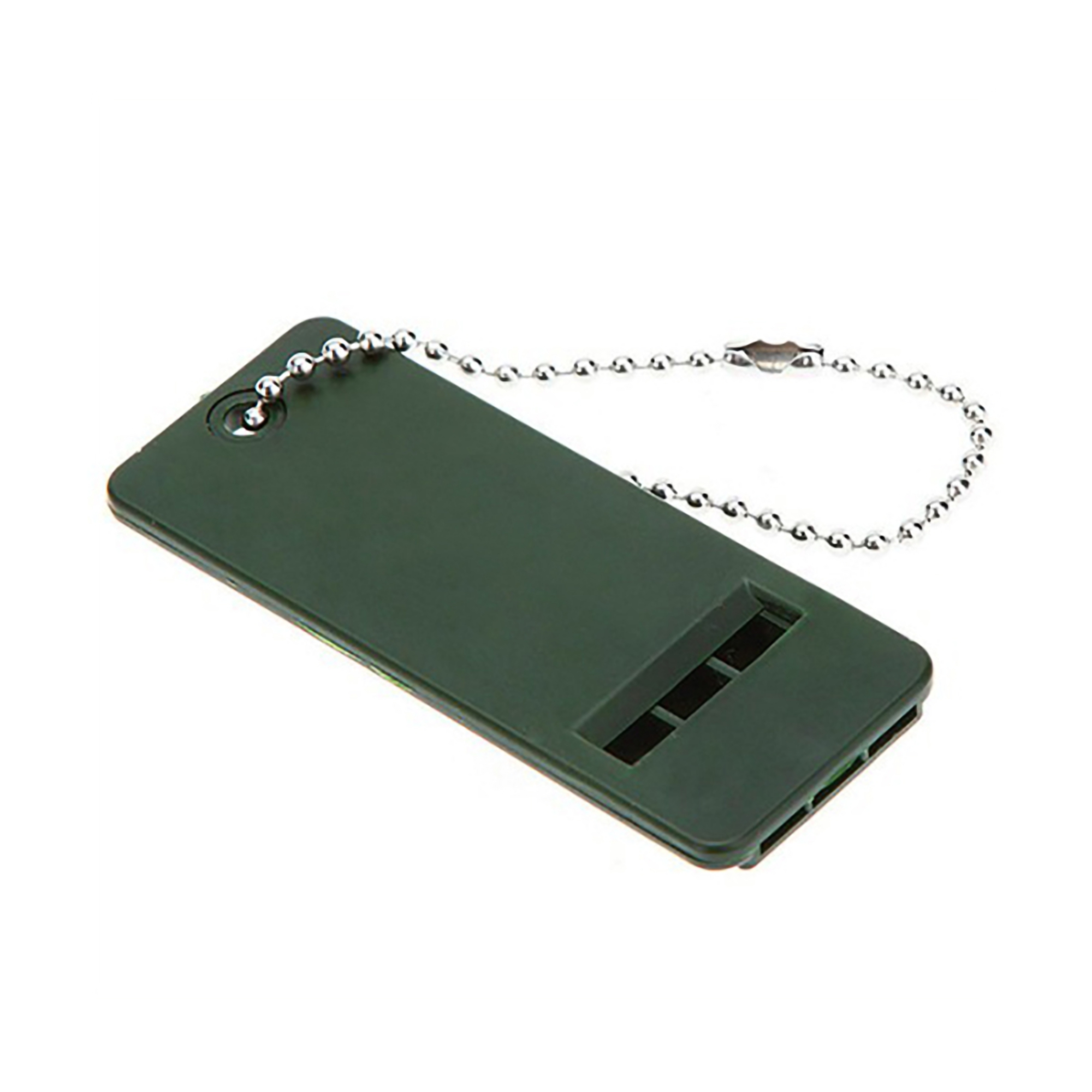 Flat Safety Whistle w/Chain 2