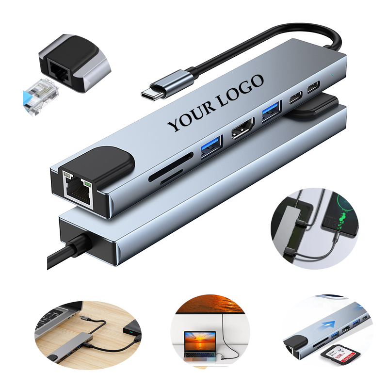 Multi-functional 8 in 1 USB Type-C Hub Adapter 2