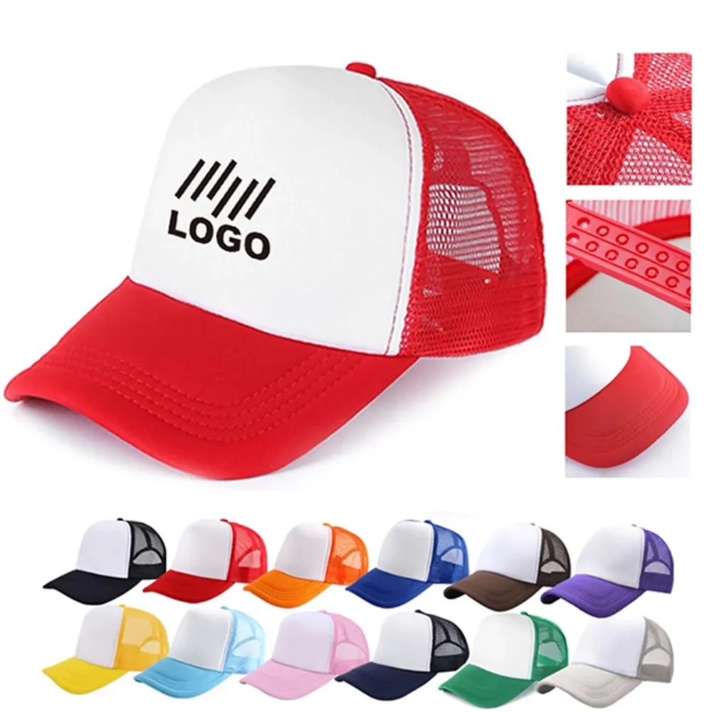 Mesh Foam Baseball Cap Polyester Trucker Hat 3