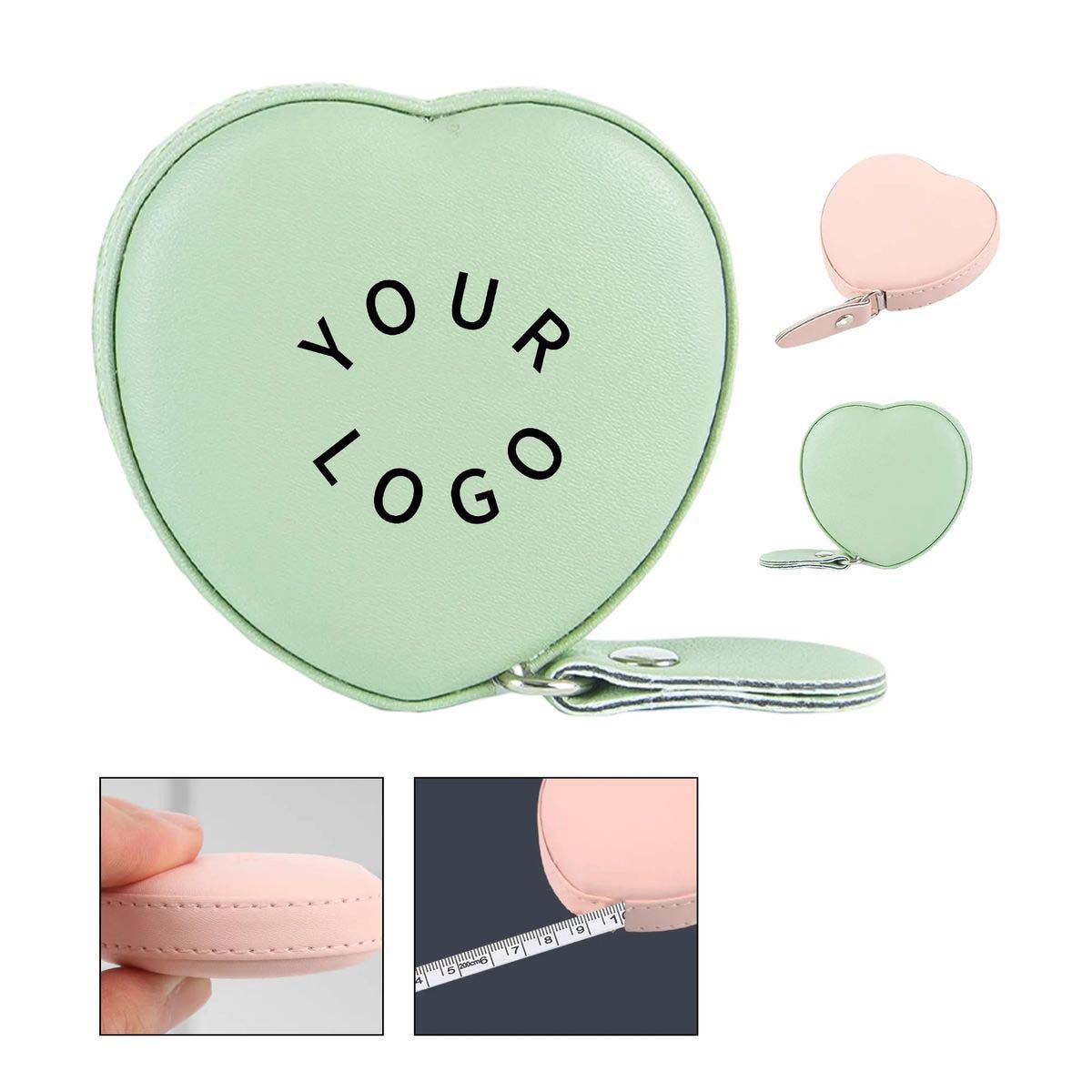 Durable Heart Shaped Measuring Tool with Retractable Tape 2