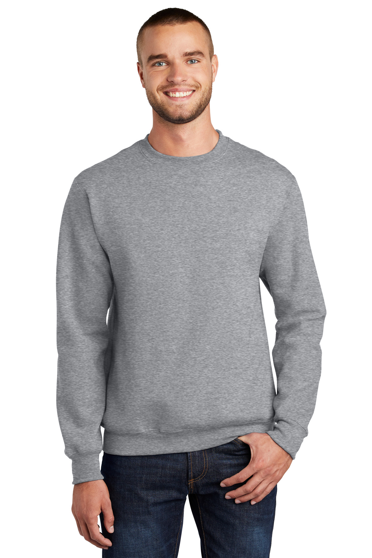 Port & Company® Essential Fleece Crewneck Sweatshirt, custom hoodie or sweatshirt with logo imprint 1