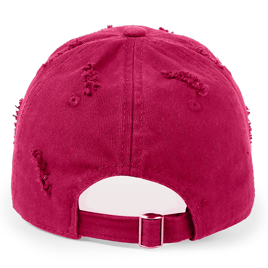 Stock Solid Color Ripped Cotton 6-Panel Baseball Cap 43