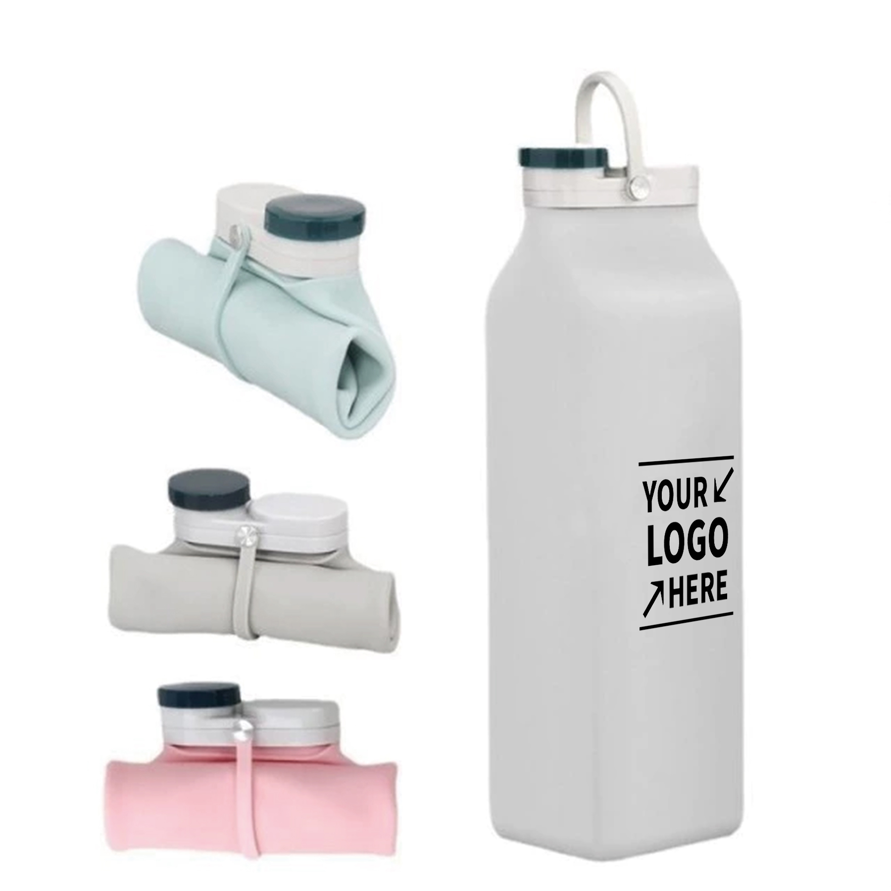20OZ Foldable Portable Roll-Up Water Bottle 2