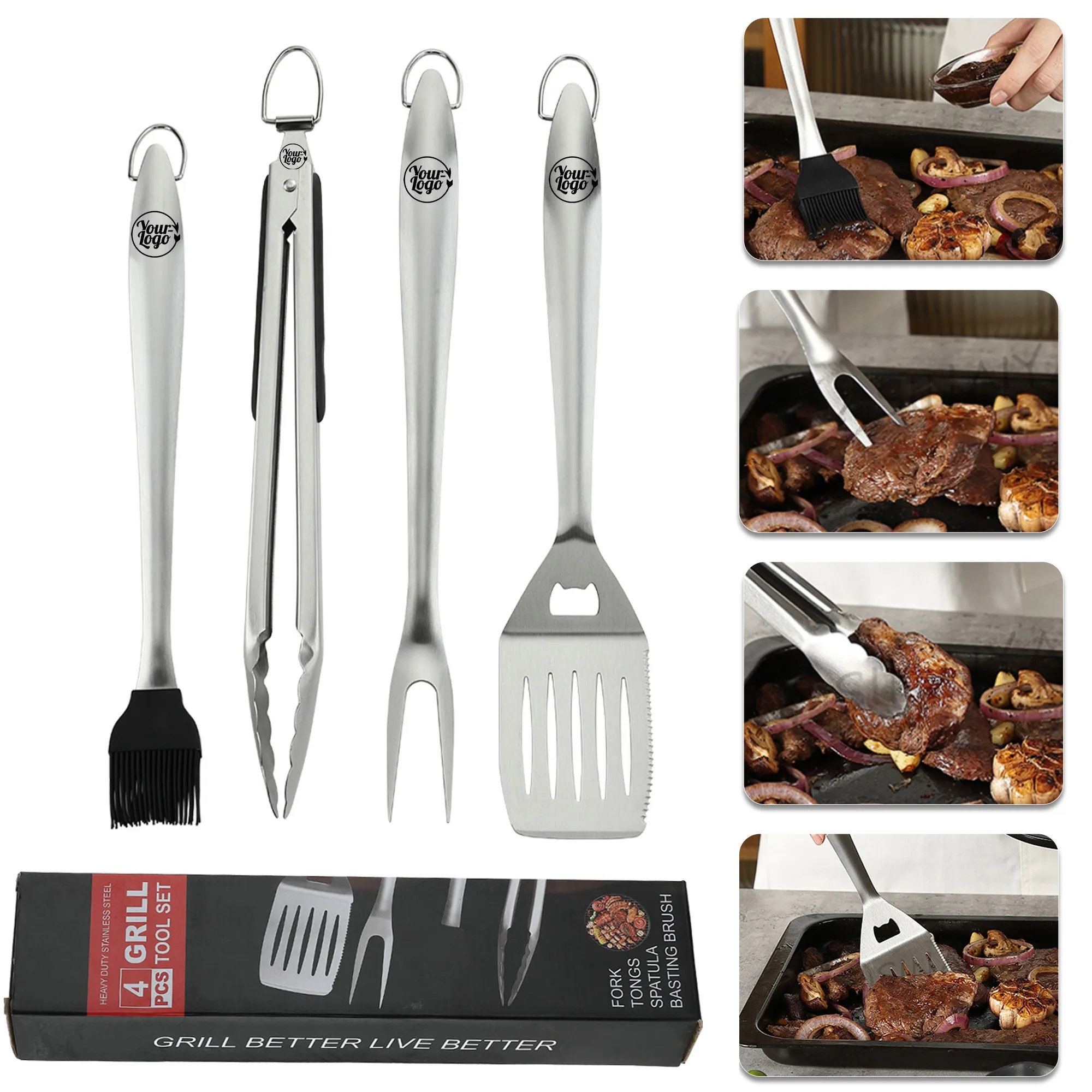 4-Piece Barbecue Tool Set 5