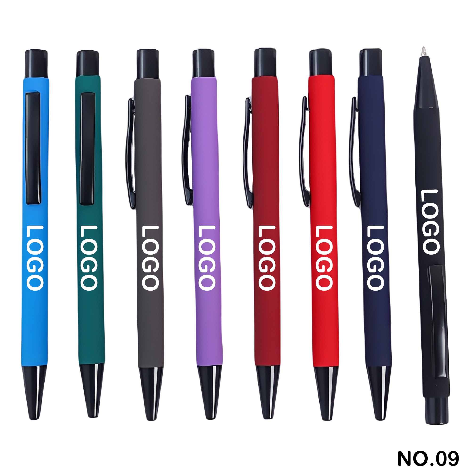 Colorful Push-button Business Office Metal Ballpoint Pen 1