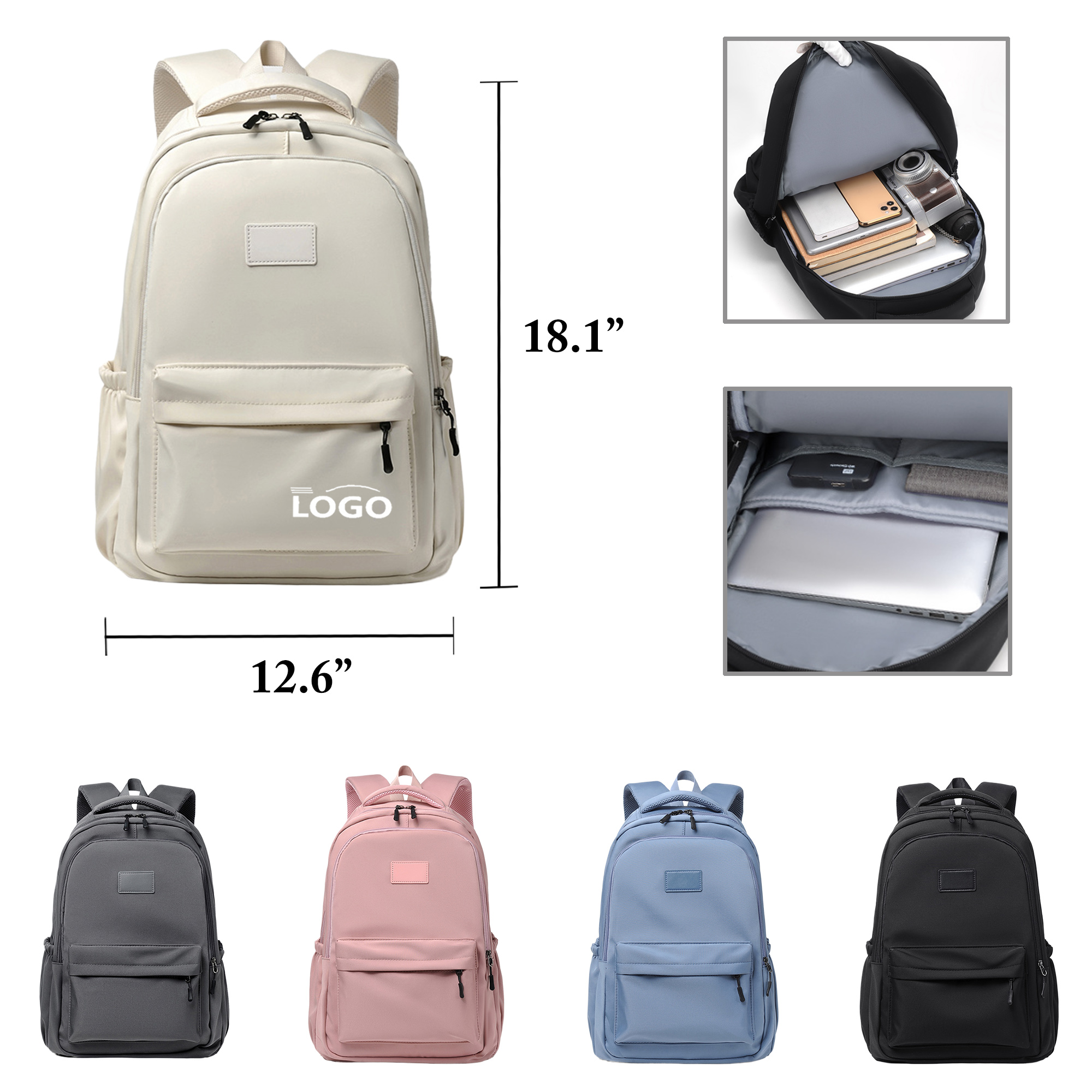 MOQ20 Stylish Unisex Backpack for Work School and Travel 4