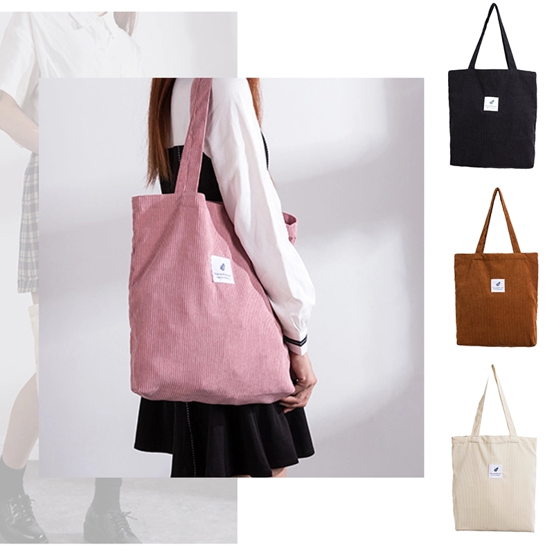Tote Handbag With Pocket, custom tote bag with logo imprint 2