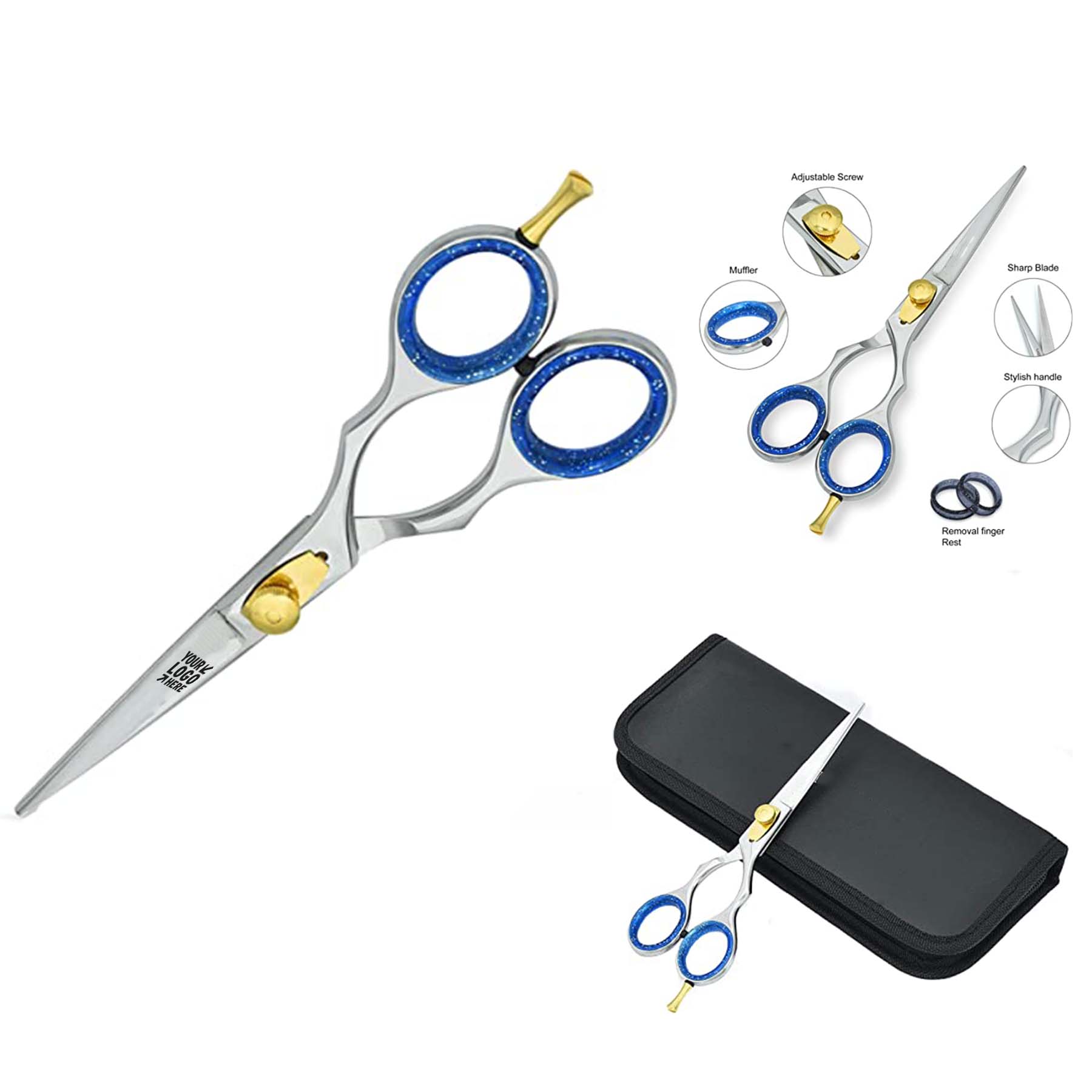 6.5 Large Hair Cutting Scissor with Portable Case 2