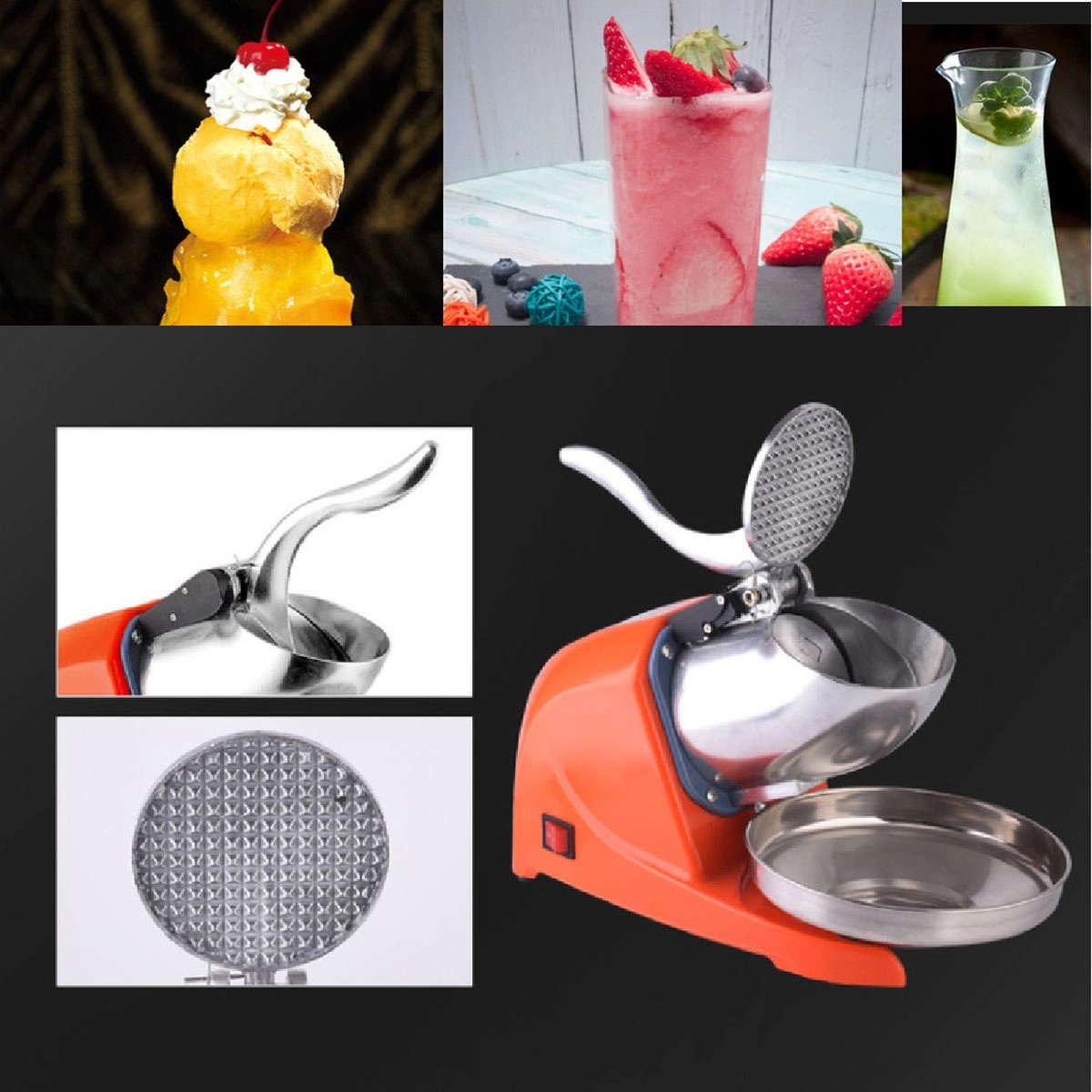 Electric Ice Shaver Snow Cone Maker Machine 3