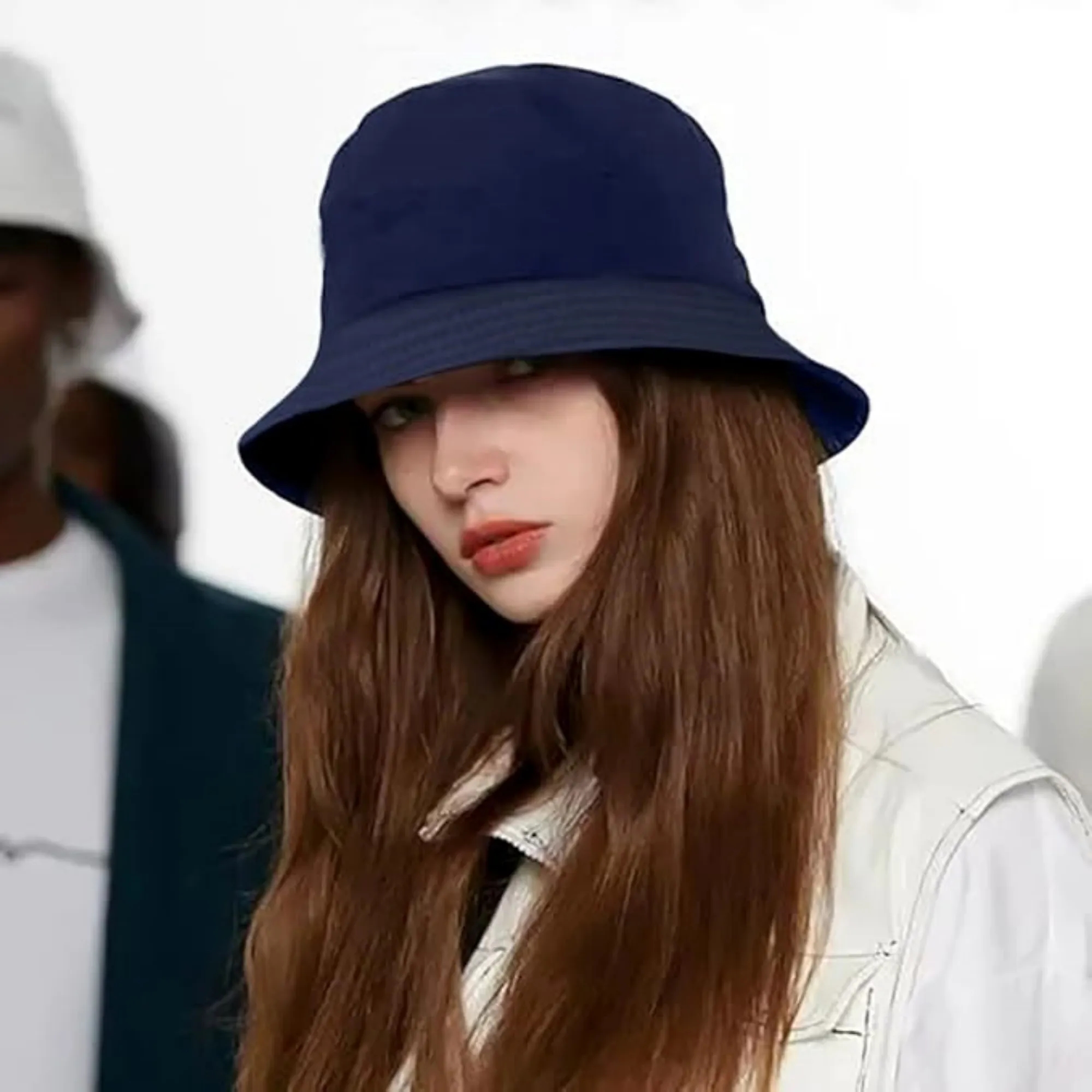 Cotton Solid Fisherman Hat Bucket Cap 4