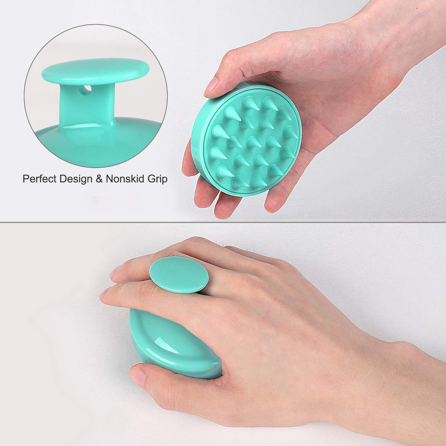 Hair Shampoo Brush w/ Soft Silicone Scalp Massager 2