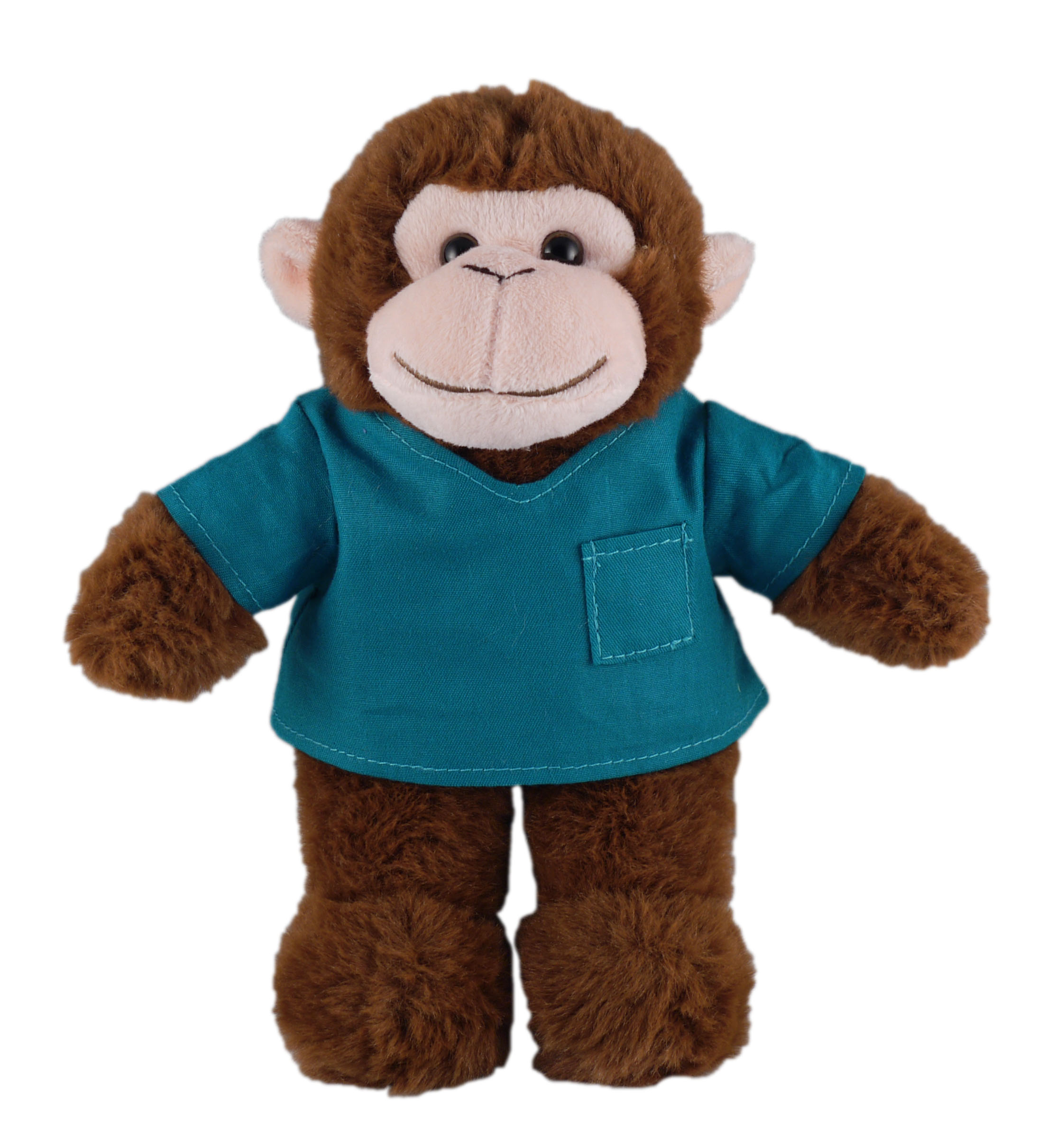 Soft Plush Stuffed Monkey in scrub shirt